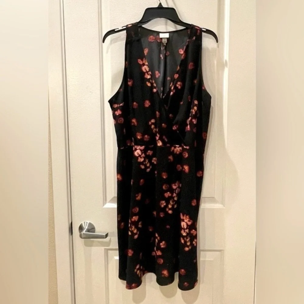 a new day black floral dress a new day | Dresses | A New Day Black Floral Aline Dress